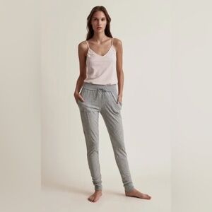 Skin Organic Cotton Women's Gray Jogger Pants, Size 2 Medium, like new
